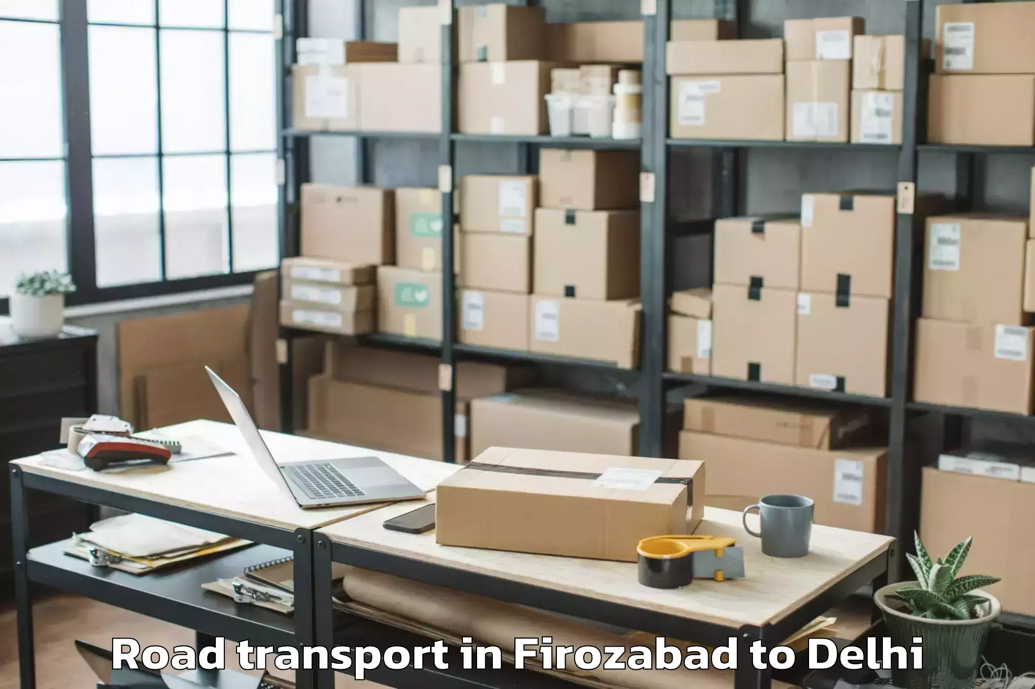 Professional Firozabad to Ramesh Nagar Road Transport